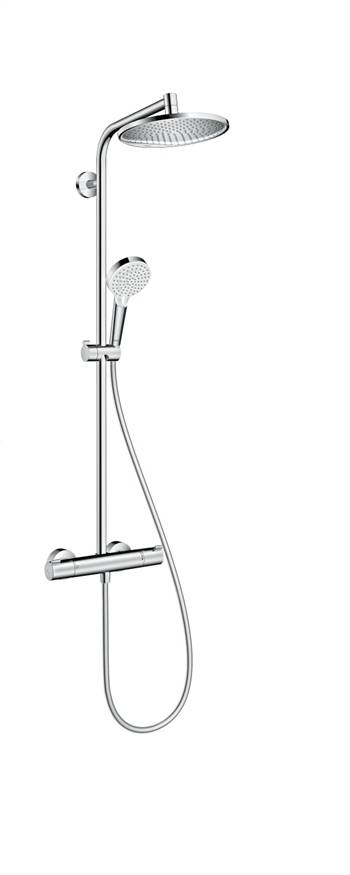 Hansgrohe Crometta S 240 komplet brusesystem i krom med termostat LL.