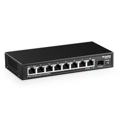 MokerLink 8 Port 2.5Gigabit Ethernet Switch mit 10G SFP Slot, 8 x 2.5G Base-T Ports kompatibel mit 10/100/1000Mbps, Metall Unmanaged Fanless Small Network Switch