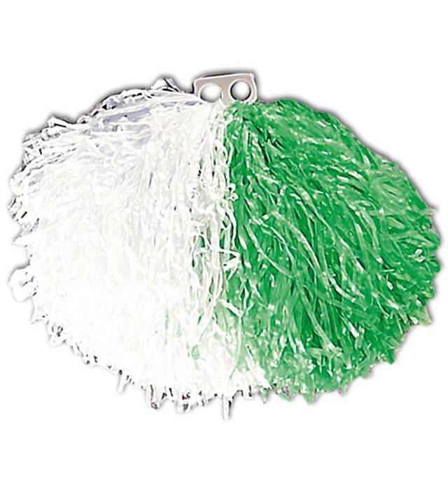Cheerleader Pom Pom Grøn og Hvid - 1X.