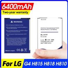 6600 mah bl -51yf bl51yf batteri för lg g4 h815 h818 h819 vs999 f500s f500k f500l h811 v32