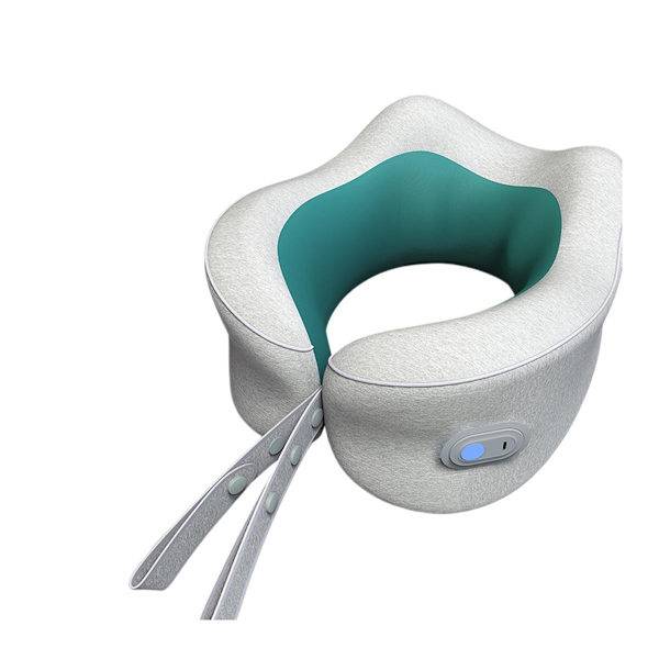 Nackmassagekudde USB-C uppladdningsbar spandex trapeziusmassager med 4 knådhuvuden, tvättbart överdrag, 2000mAh Grey