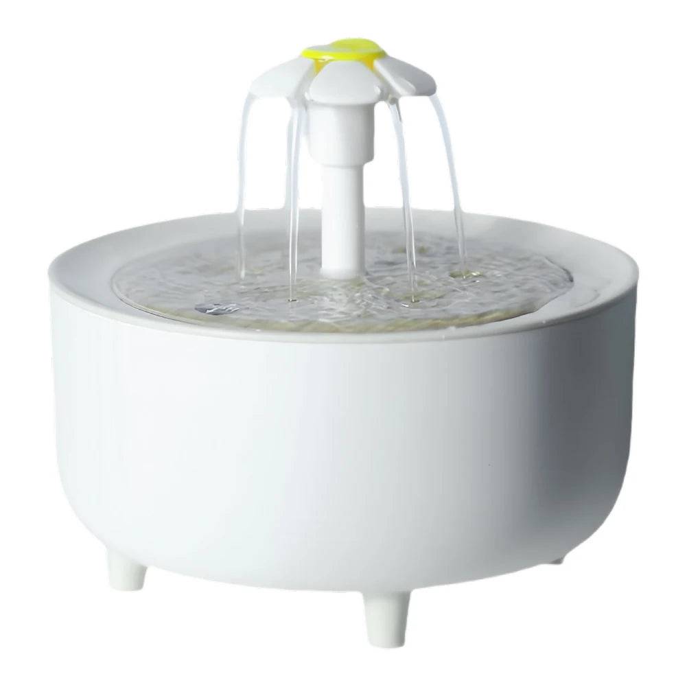 Automatic Cat Water Fountain with Filter | 1200ml Silent USB Dispenser - White / japan