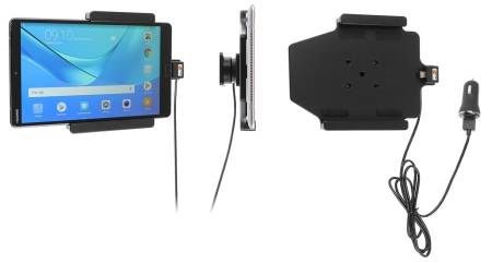 Brodit Aktiv holder med USB-kabel og cigaretadapter, Huawei MediaPad M5 8.4