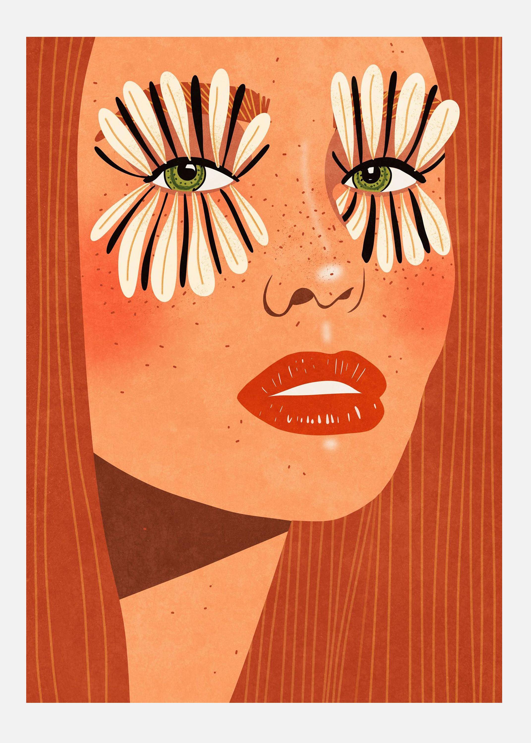 Flower Eyes Canvastavla (100x140 cm)