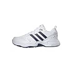 adidas Herren Strutter Shoes Gymnastik-und Trainingsschuhe, Cloud White/Dark Blue/Matte Silver, 36 2/3 EU
