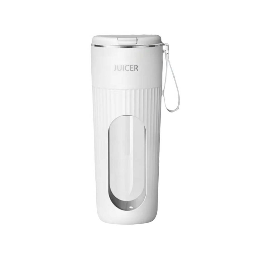 Juicerkopp Trådlös Laddning Liten Bärbar Juicerkopp Multifunktionell Hushålls Helautomatisk Fruktblandare Vit