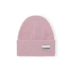 GANNI A5019 Light Structured Rib Beanie hue - mauve rosa - onesize / rosa