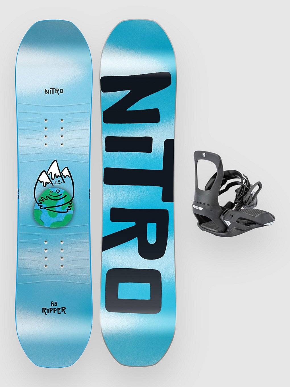 Nitro Ripper Kids + Charger Micro XS 2026 Kids Snowboardpaket - uni - 86