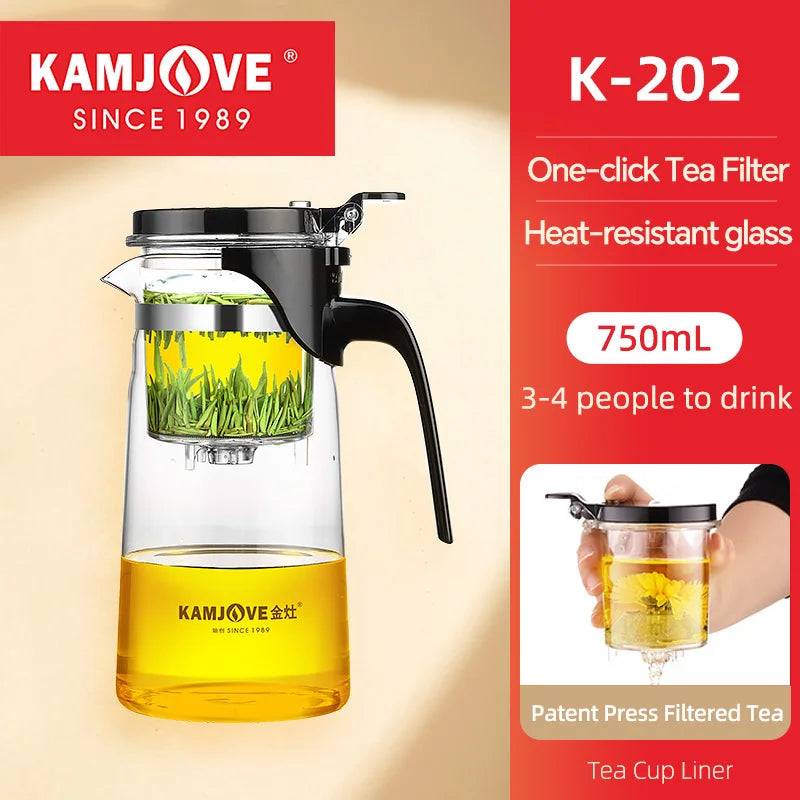 Tea Set Teapot Infuser One-click filtering Tea Separation Kettle - K-202 (750ml) / CHINA.