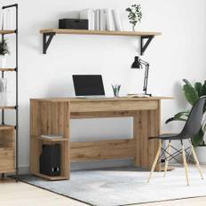 vidaXL Skrivbord med hylla Övrigt artisan ek 140 x 50 x 75 cm Konstruerat trä