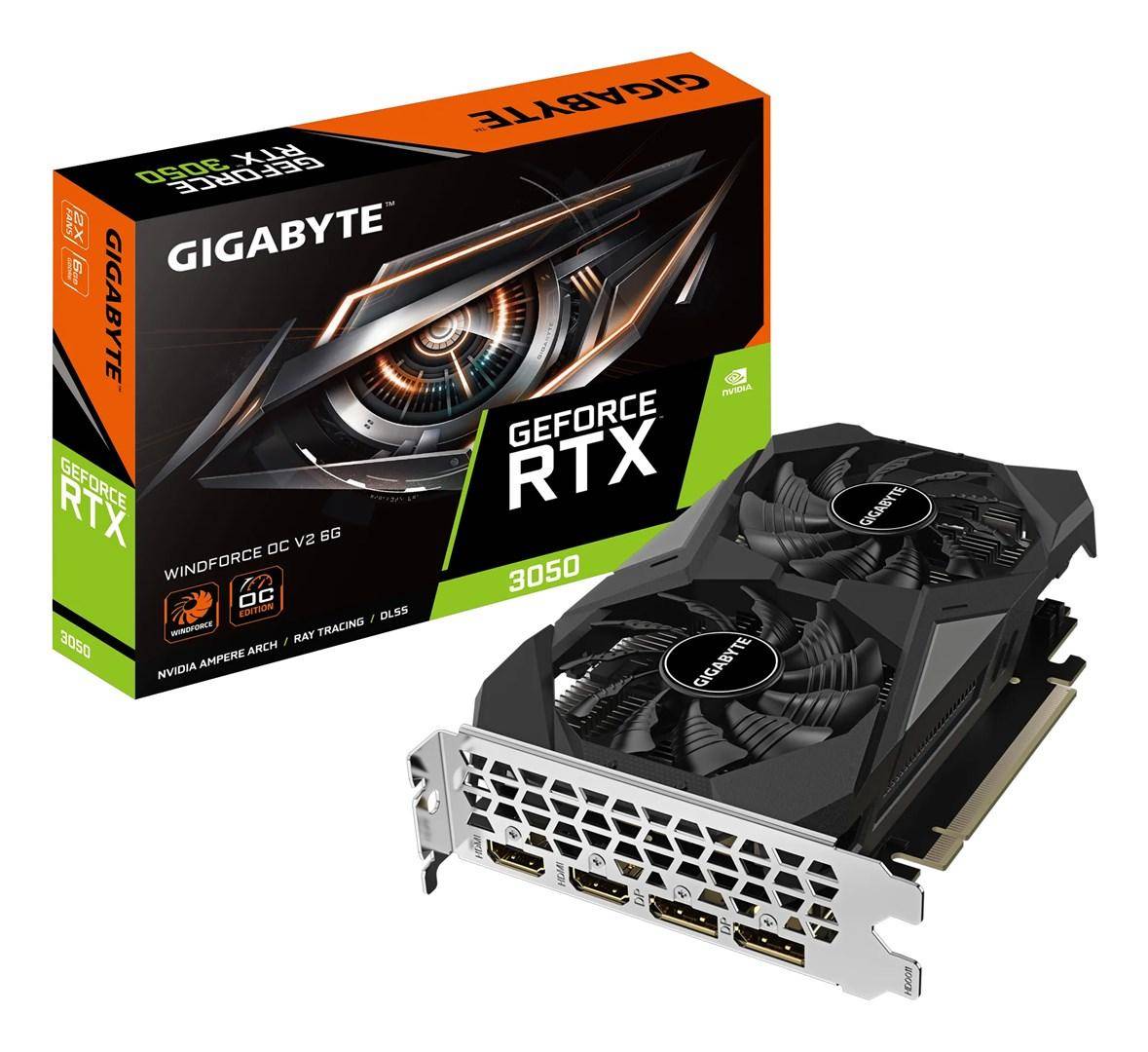 Gigabyte rtx 3050 windforce oc 6gb v2 grafikkort