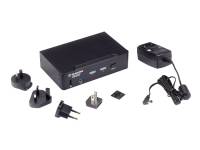 (ComputerSalg) Black Box USB-C 4K KVM SWITCH 2-PORT, 3840 x 2160 pixel, 4K Ultra HD, Sort