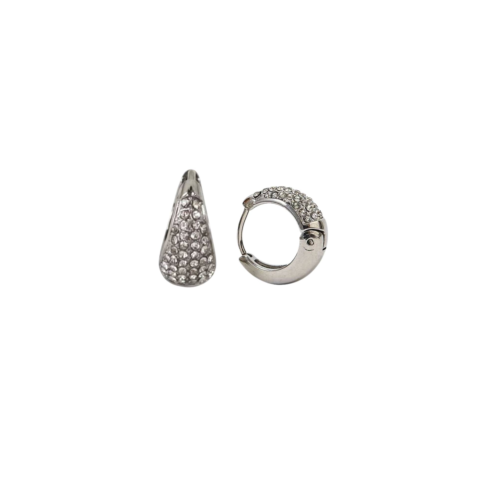 PITAYA - Örhänge Rika Stone Hoop - Silver