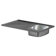 Diskbänk Camargue Vika Atlantic F10 Vändbar Rostfri 1000X610Mm