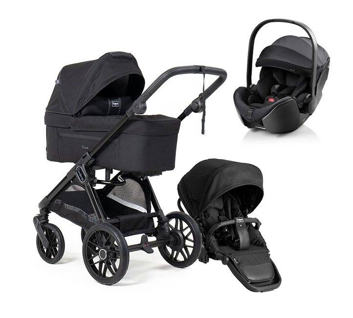 Emmaljunga Sento Pro duovagn Ergo+ 2027 + Baby-Safe pro babyskydd