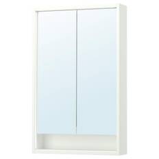 IKEA - FAXÄLVEN Spejlskab med indbygget belysning, hvid, 60x15x95 cm