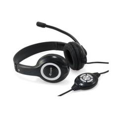 Equip 245301 hovedtelefoner/headset Ledningsført Opkald/musik USB Type-A Sort