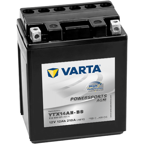 Varta Mc-batteri AGM YTX14AH-BS High Perfor. 12v 12Ah