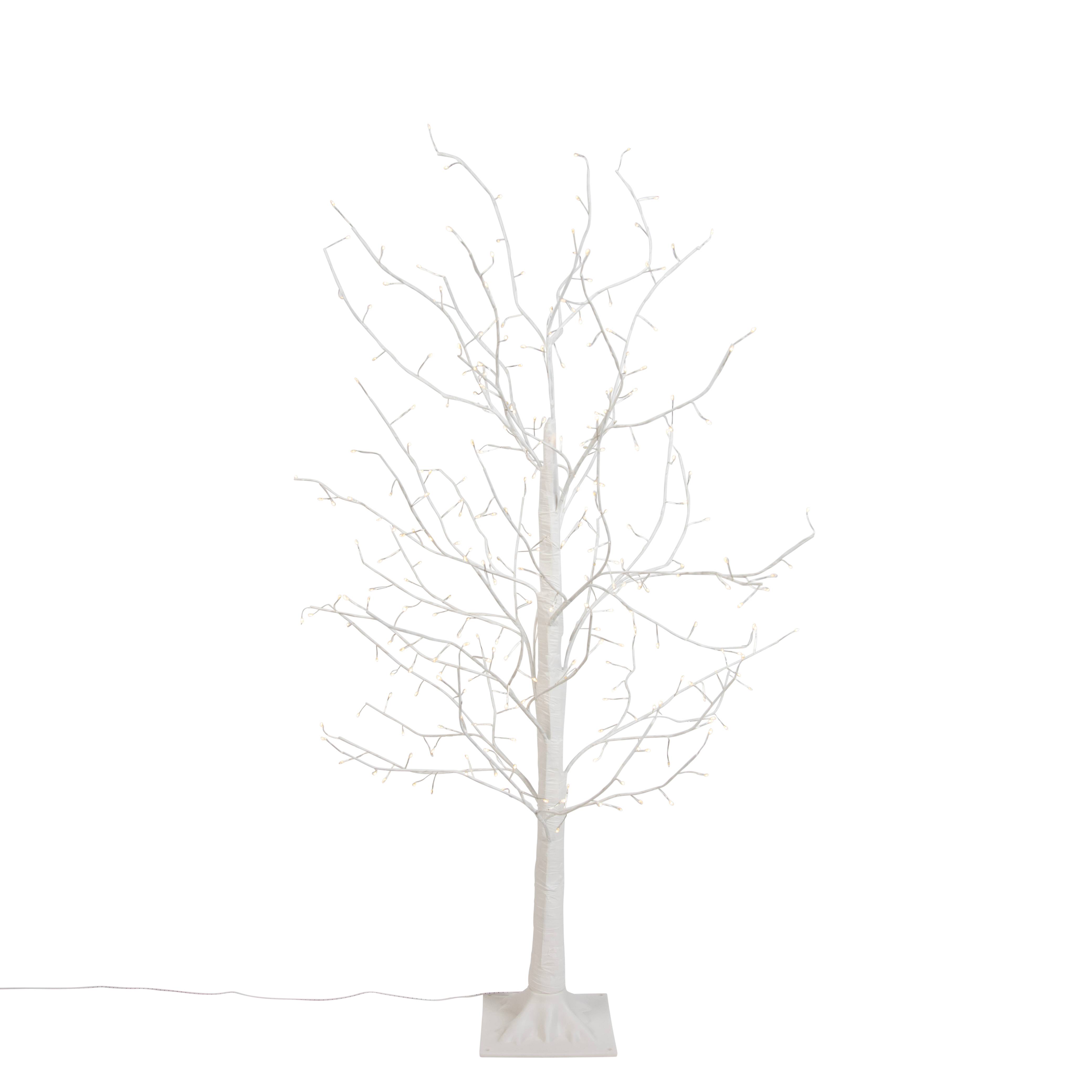 Julgransgolvlampa vit träd 120 cm inkl. LED med timer IP44 - Ki