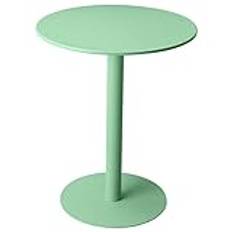 Modern stil järn topp runt barbord för vardagsrum och restaurang matt grön 60 cm diameter bänk bistro pub bord stående cirkulärt cocktailbord
