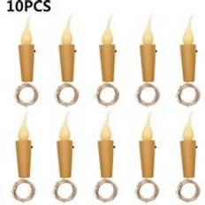 10 st/lot 2m 20 led ljusslinga ljus vinflaska mini flamma kork lampa dekoration ljus för hem bar alla hjärtans dag