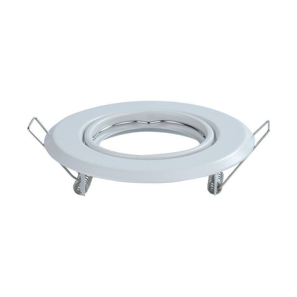 2 stk. MR16 eller GU10 Downlight kit, Hvid, Hul: Ø7 cm, Mål: Ø9,3 cm - Fatning : MR16