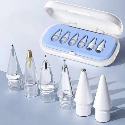 Ersättningsspetsar för Apple Pencil Pro, uppgraderade pennspetsar kompatibla med Apple 2:a och 1:a generationen USB-C och Crayon Digital Pencil, nålsp - Multifärgad (Multi-size)