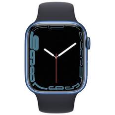 Apple Watch Series 7 Aluminium 45 mm (2021) | GPS + Cellular | blå | Sportsrem Midnight
