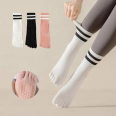 1/2/3 Pairs Women Toe Socks, Anti-Slip Dots Lining Yoga Socks, Breathable Moisture Wicking Pilates Socks - Multicolor - 36-39,40-43