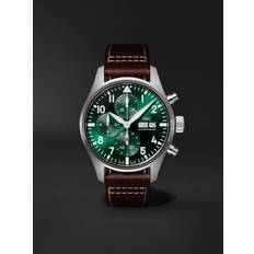 IWC Schaffhausen - Pilot's Automatic Chronograph 41mm Stainless Steel and Leather Watch, Ref. No. IW388103 - Men - Green