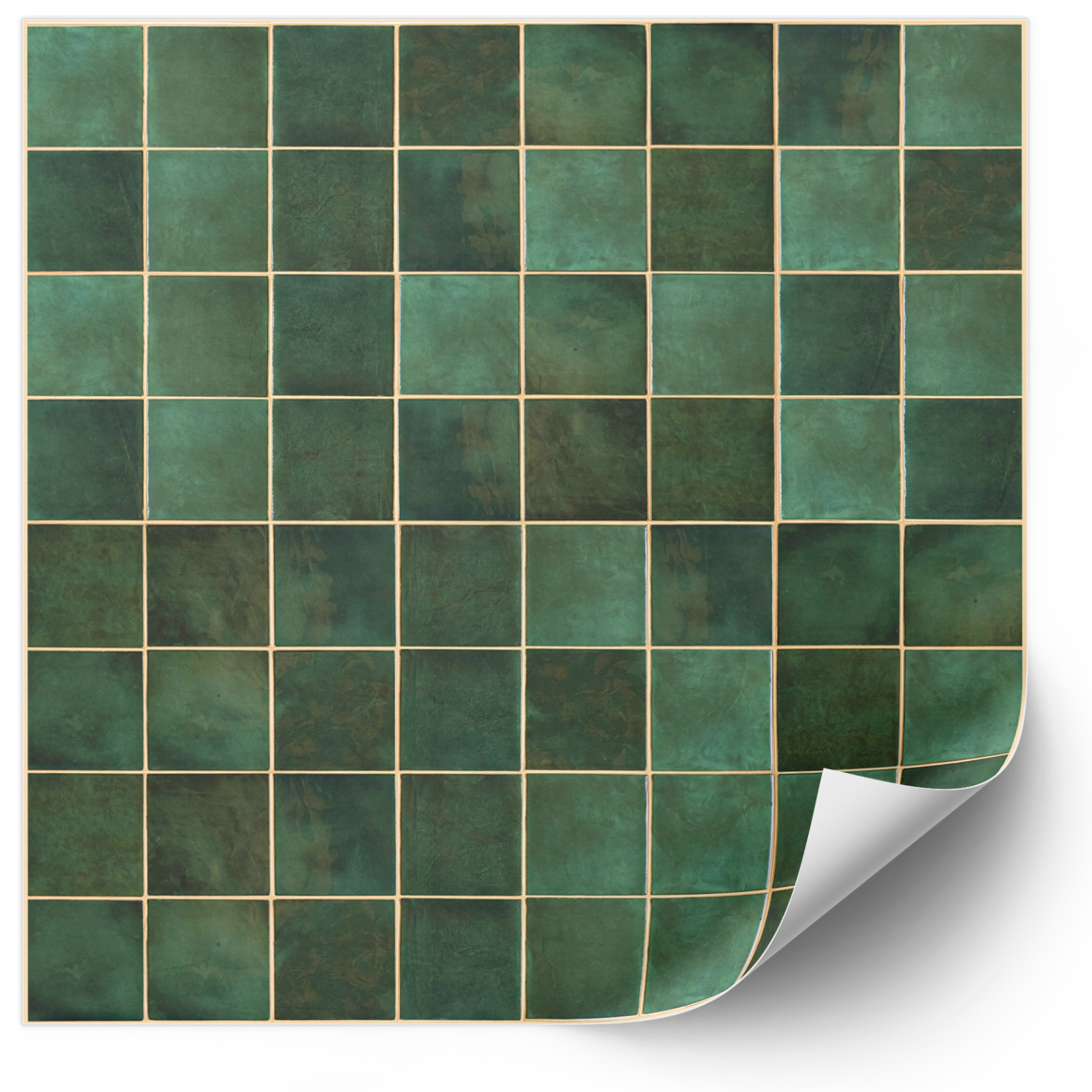 Selvklæbende fliser - Grøn Mosaikdesign