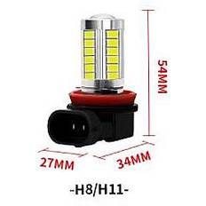 LED pære til tågelygter, 12v - 1 Stk. H8 / H9 / H11