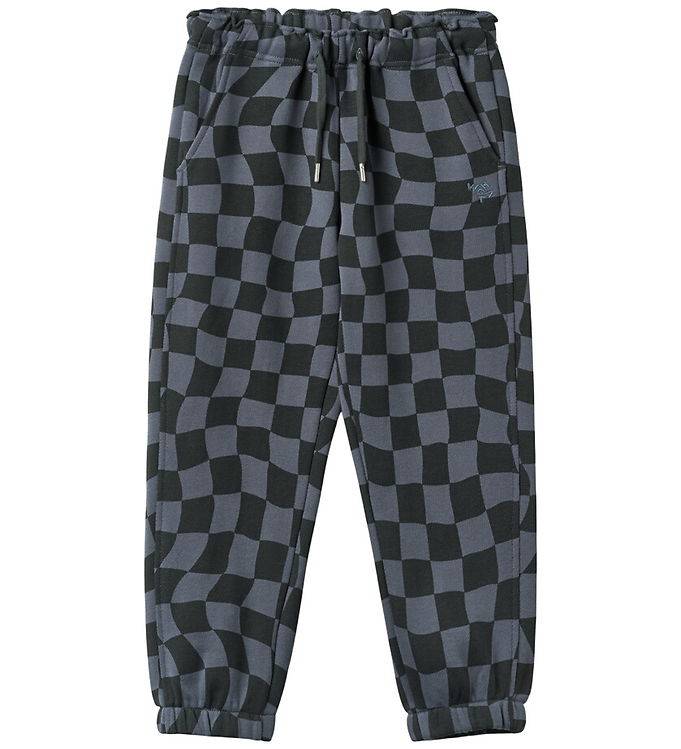 Wheat Sweatpants - Cosmo - Marinblå Blue Kontrollera - Wheat - 5 år (110) - Sweatpants