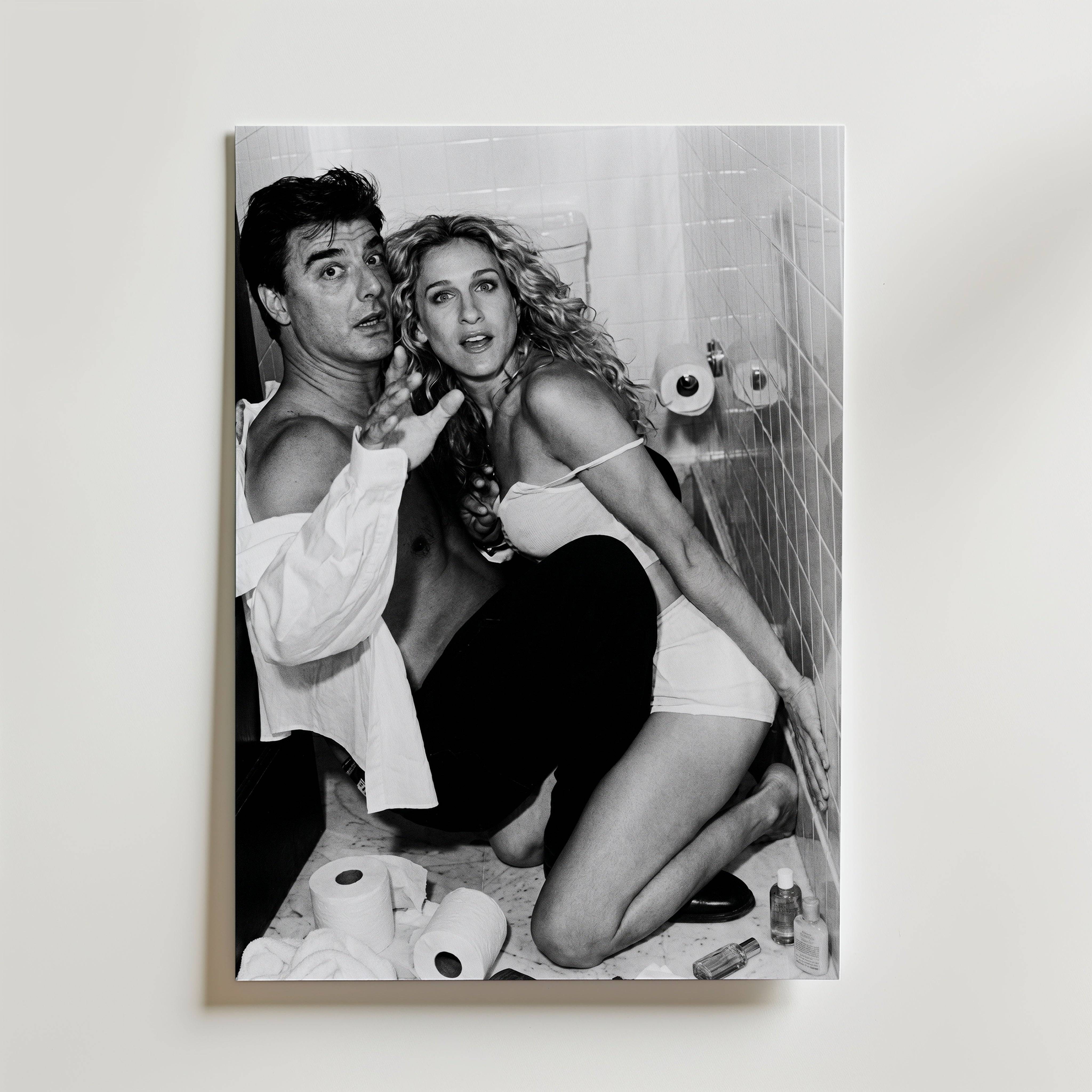 Bathroom Chaos Poster - Fine Art Poster 50x70 cm