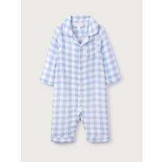 The White Company Blå 100% Bomuld Rynket Ternet Sparkedragt6 - 9 måneder (68 - 74cm)