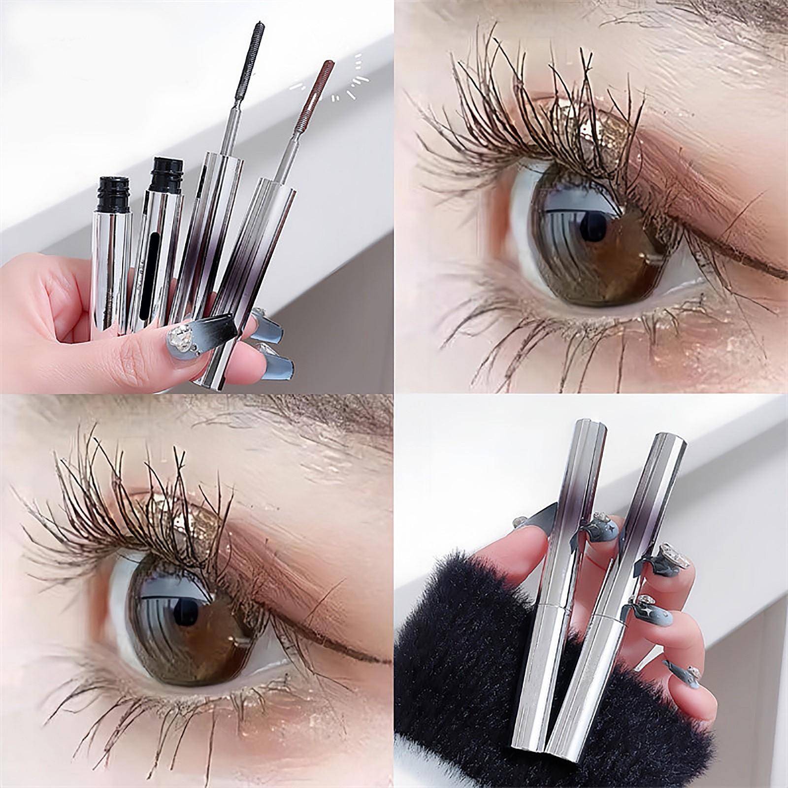 Iron Wand Mascara, Svart Tvättbar Metallmascaraborste, Borstlös Metallmascaraborste, Vattentät Långvarig Förlängningsmascara svart
