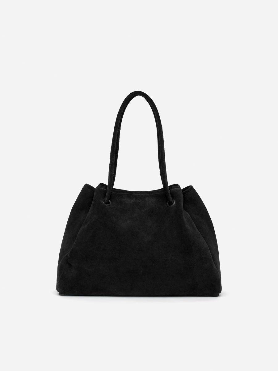ARKET Suede Tote Bag -Black, ONESIZE