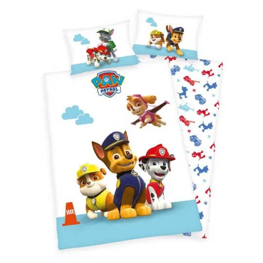 Paw Patrol Junior Bäddset 100×135 Sängkläder 898586 hundar barnrum äventyr färger
