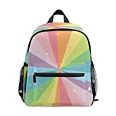 BKEOY Barn ryggsäck glitter färgglada laserstrålar småbarn skola bok väska dagväska, flerfärgad, En storlek