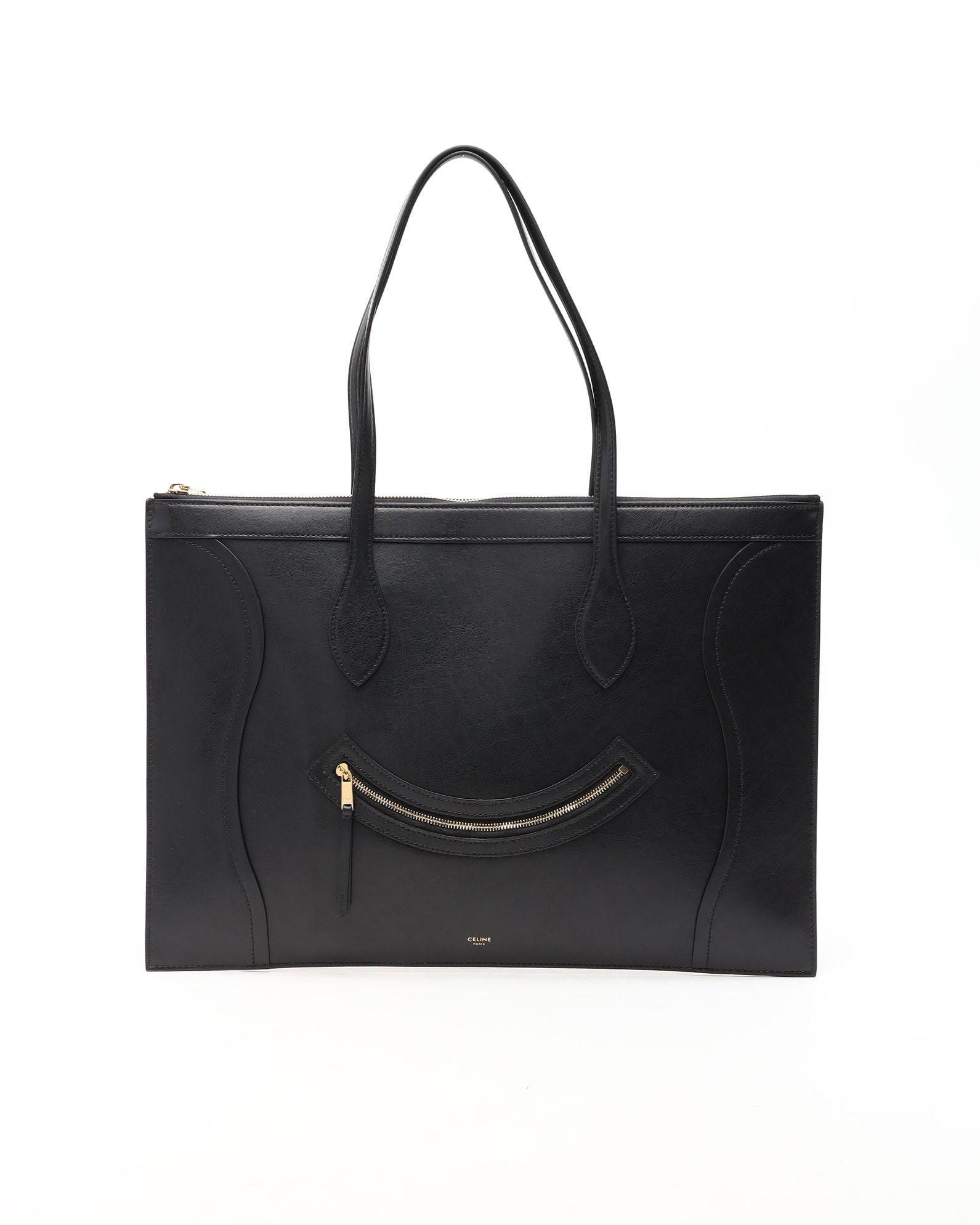 Céline Flat Cabas New Luggage Shoulder Bag - Black - One Size