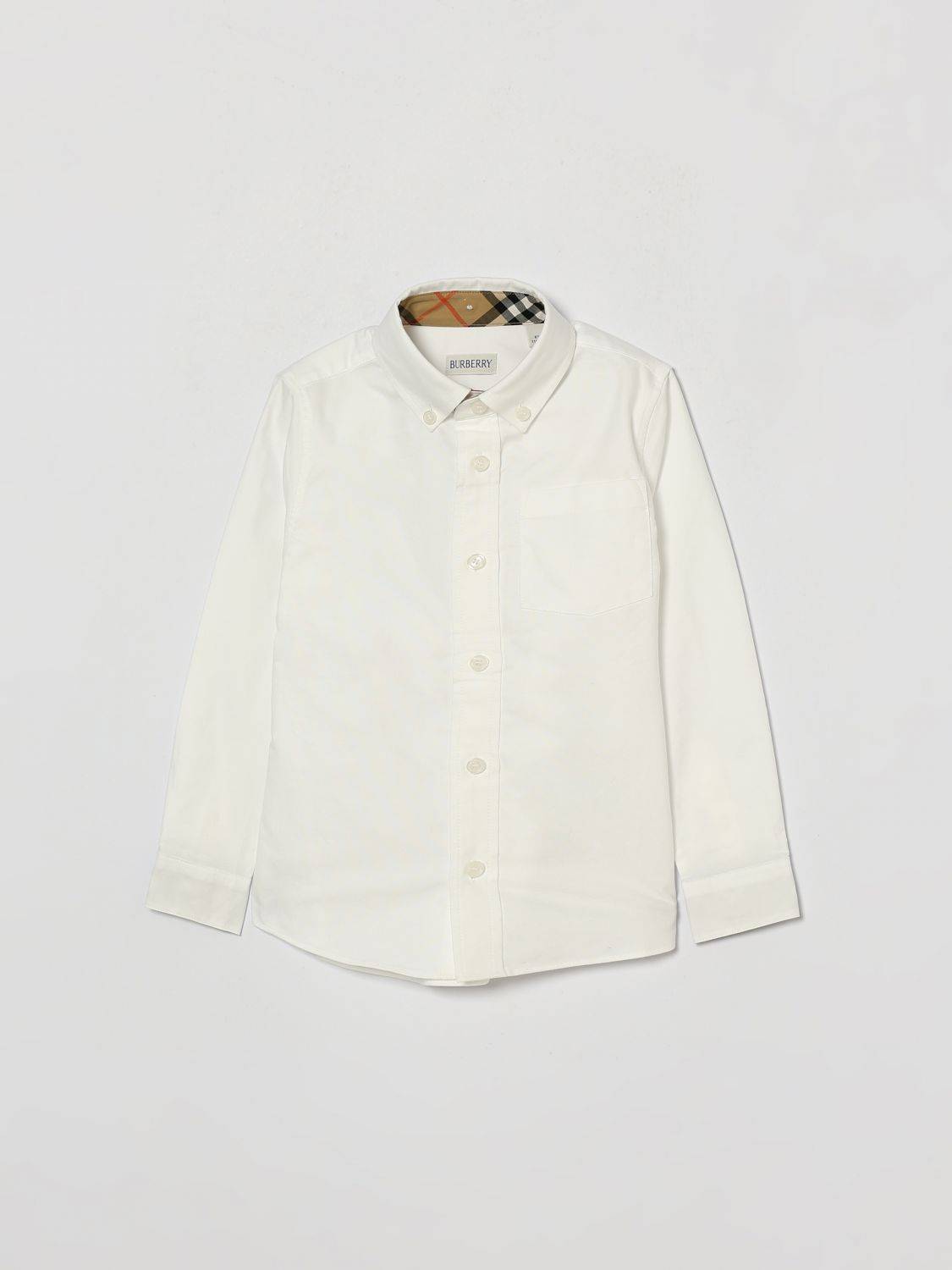 BURBERRY Jungen-Hemd aus Baumwolle mit Button-Down-Kragen und EKD-Logo - 14