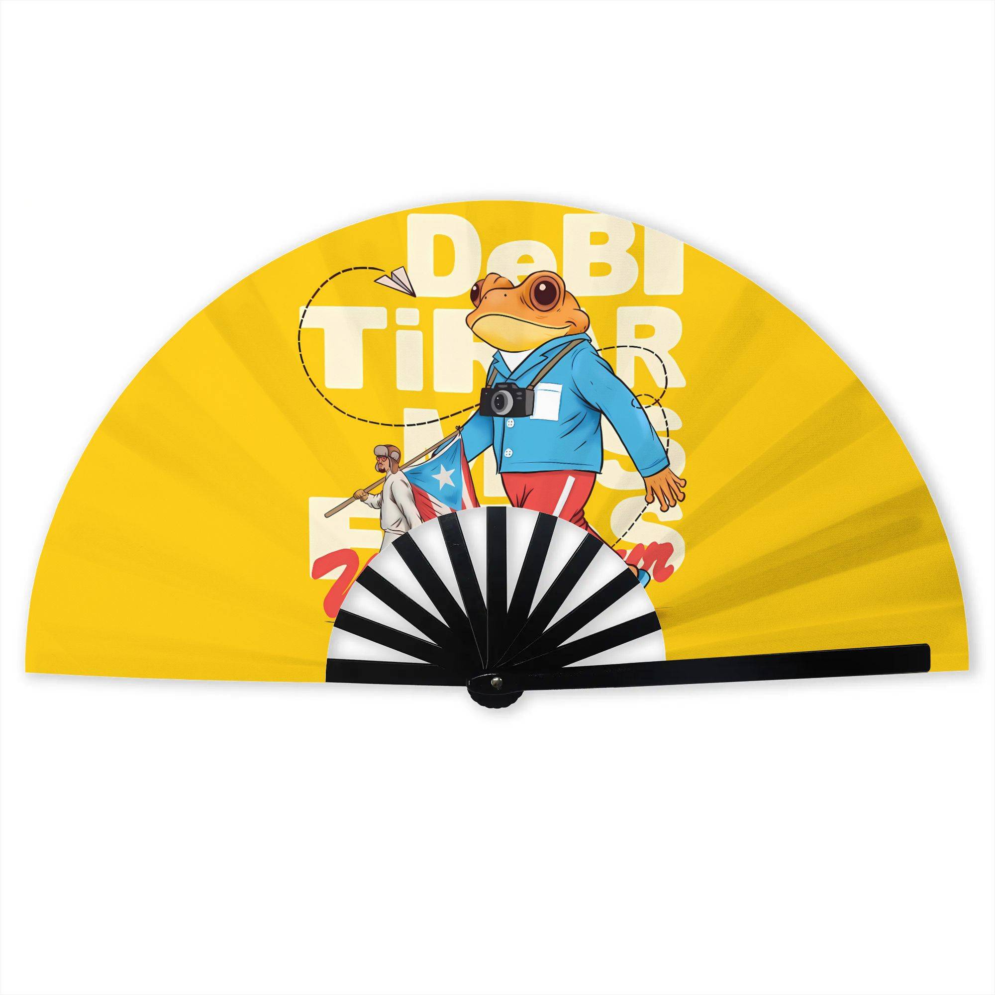 2d Print Design Puerto Folding Fans Foldable Fan Easy To Carry