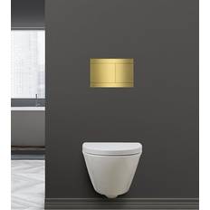 Cassøe Spring rimless toiletpakke m/cisterne 850 mm og børstet messing skylleknap