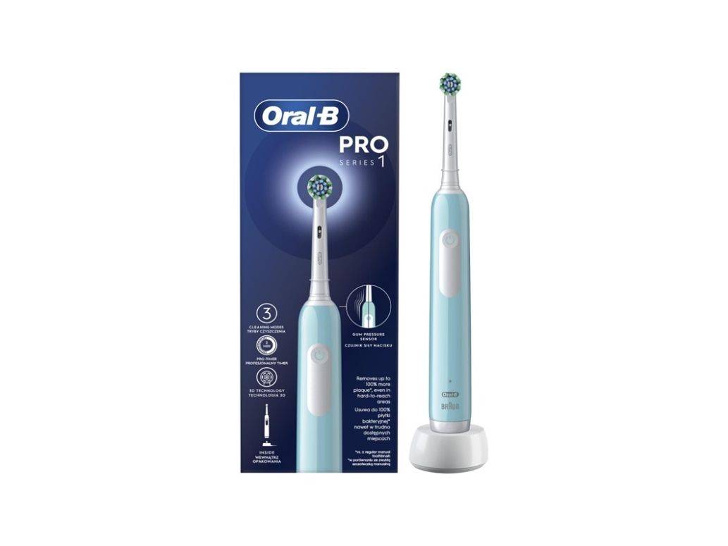 Braun D305.513.3 Pro Series 1 eltandborste Caribbean Melyna Cross Action (Pro1 Caribbean Blue)