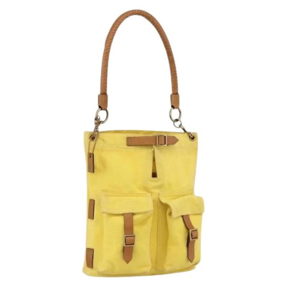 Gucci Vintage Pre-owned Vintage Skuldertaske - Vintage - Dame - Gul - ONE SIZE - Uld