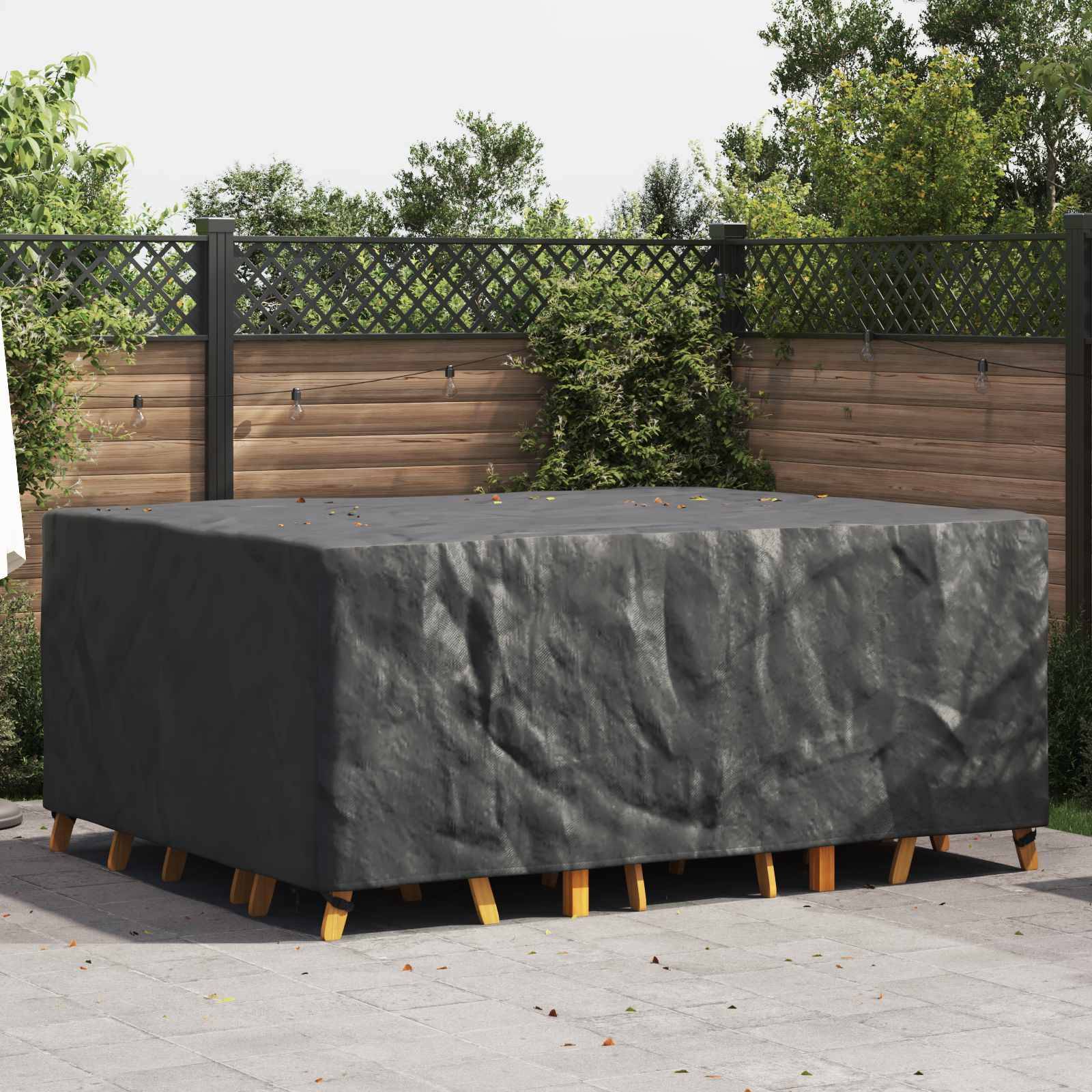 vidaXL Möbelöverdrag Enfärgad Svart 220 x 190 x 85 cm 210D