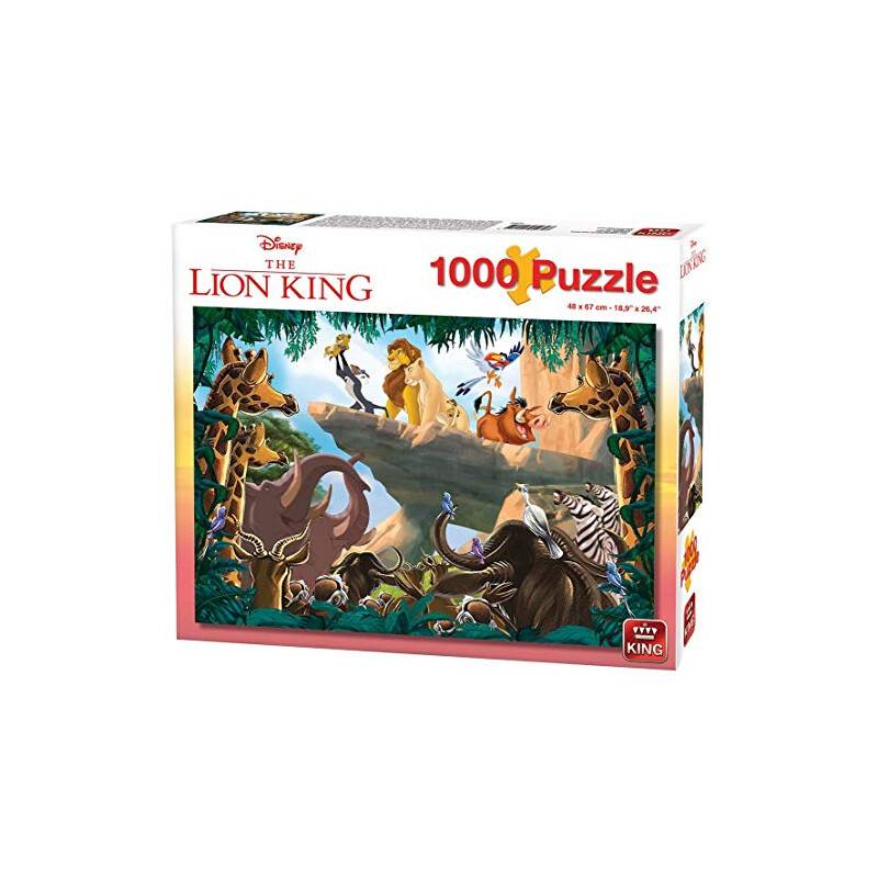 King 55830 Disney König der Löwen Puzzle 1000 Teile, Blue Carton