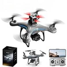 Mini Drönare med Kamera 4K, Selfie Drönare, HD Dual Lens 50x Zoom 4 Way Hinder Undvikande 360 graders Vändningar Intelligent Hover Beauty Shooting för Barn