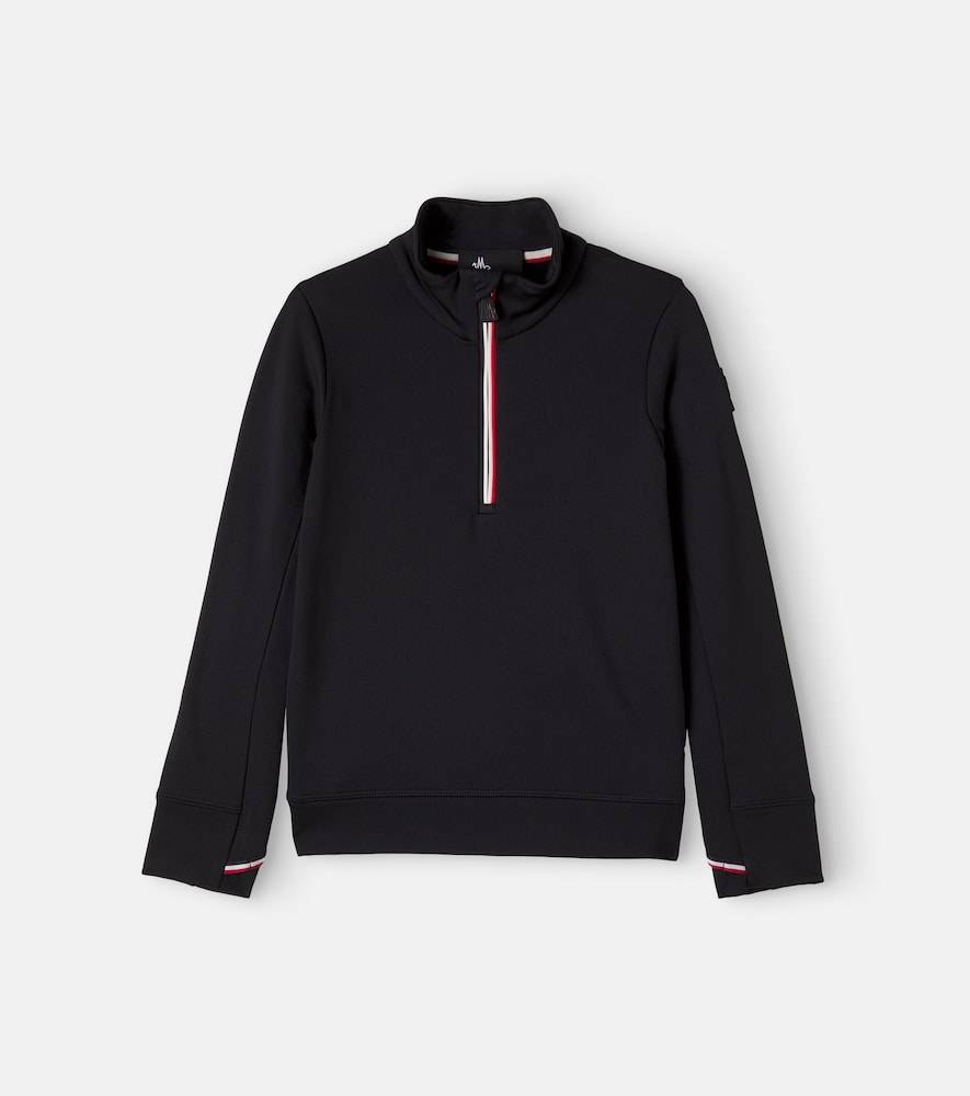 Moncler Grenoble Enfant Top de esquí Polartec® con media cremallera - negro - Y 6
