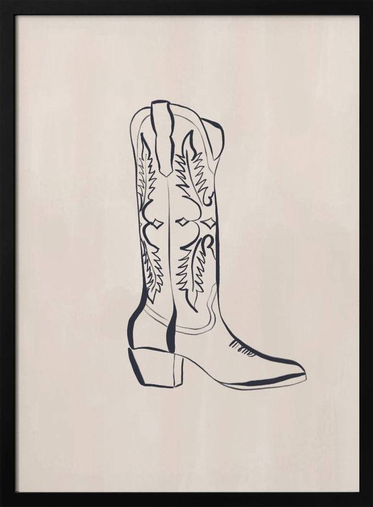 Cowboy Boots By Ivy Green Illustrations Poster - 70x100 cm / 28x40″
